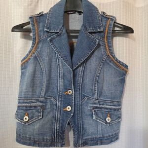 Bubblegum Denim Vest Size Small  Y2K